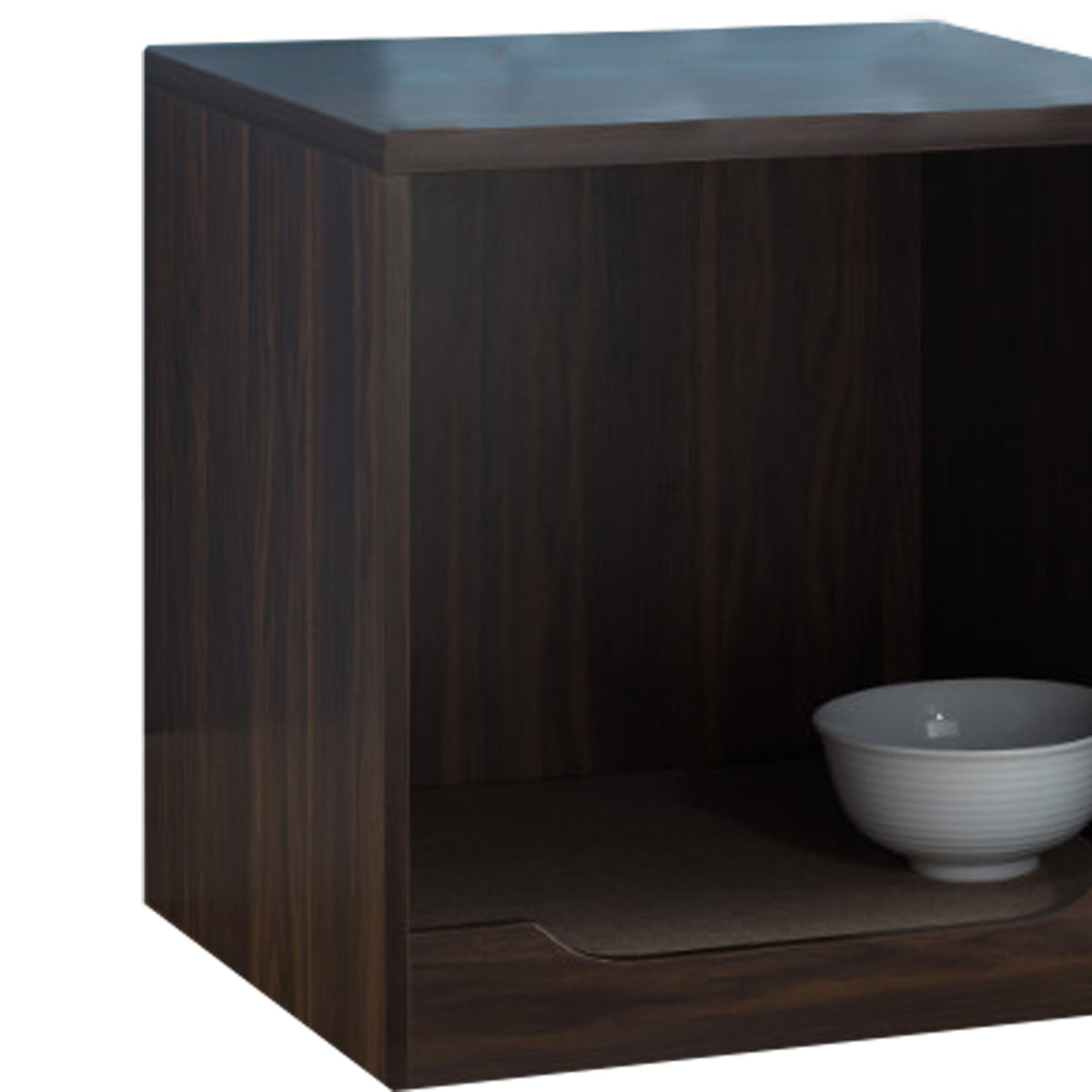 Wooden Pet End Table, Dark Walnut Brown