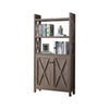 Wooden File Cabinet With 'X' Shaped Cutout Side Panel, Dark Taupe Brown - BM179748