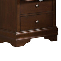 Wooden Night Stand With Hidden Drawer, Cherry Brown - BM181832