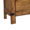 BM182746 Wooden Nightstand with 3 Drawers, Warm Honey Brown