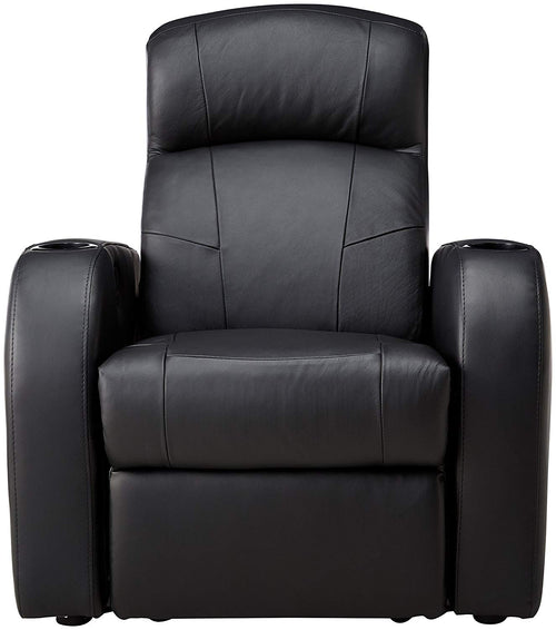 Plush Padded Leather Upholstered Recliner With Metal Framework, Gray - BM184824