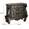 BM185471 Two Drawer Nightstand With Oversized Scrolled Legs In Antique Platinum Finish