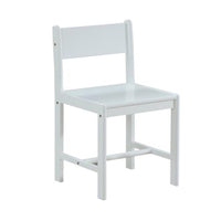Low Rise Wooden Side Chair In White Finish - BM185519