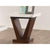 Marble Top End Table with V Shaped Wooden Base, White And Brown - BM185809