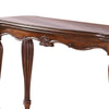 BM185844 Wooden Sofa Table with Carved Details, Cherry Brown