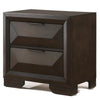2 Drawer Nightstand with Bracket Feet, Espresso Brown - BM185898