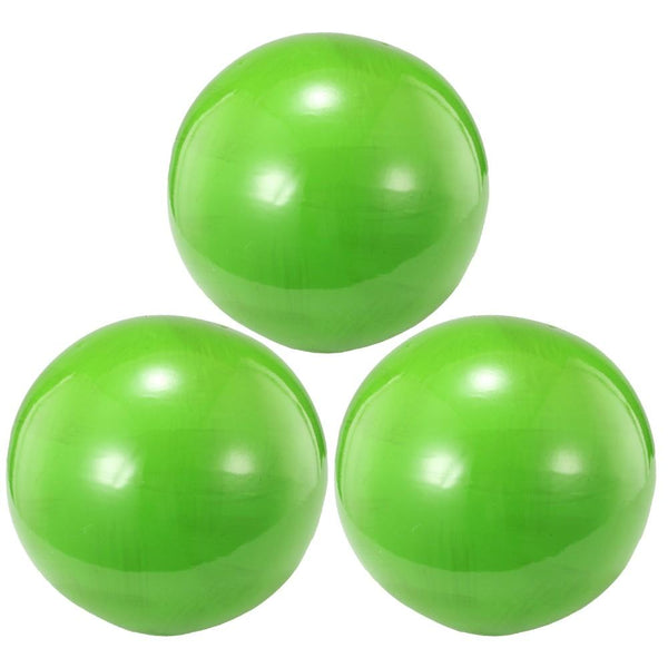 Plain Decorative Ceramic Orbs, Set of Three, Glossy Green
