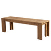 BM186134 Solid Acacia Wood Bench with Bracket Legs, Brown