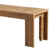 BM186134 Solid Acacia Wood Bench with Bracket Legs, Brown