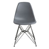 BM187595 - Deep Back Plastic Chair with Metal Eiffel Style Legs, Gray and Black
