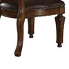 Wooden Side Chair with Cut Out Floral Molding, Set of 2, Brown - BM191375