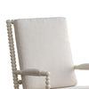 Wooden Rocking Chair with Fabric Upholstered Cushions, White - BM193885