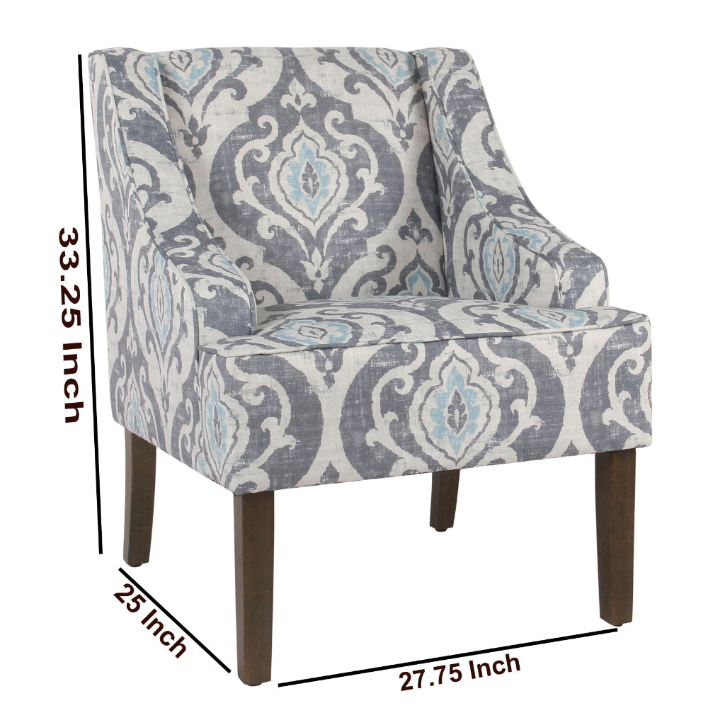 Damask store accent chair