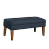 BM194101 - Fabric Upholstered Wooden Bench with Lift Top Storage, Navy Blue