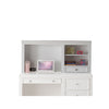 51 Inch 1 Drawer Computer Hutch with 2 Open Compartments, White - BM194208