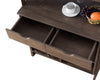 Stylish Wooden Wine Cabinet with Sled Legs and Spacious Storage, Brown - BM196199