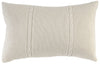 Fabric Accent Pillow with Knitted Pattern Details, Cream - BM196281