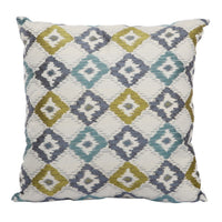 Woven Design Fabric Accent Pillow in Diamond Pattern, Multicolor - BM196295