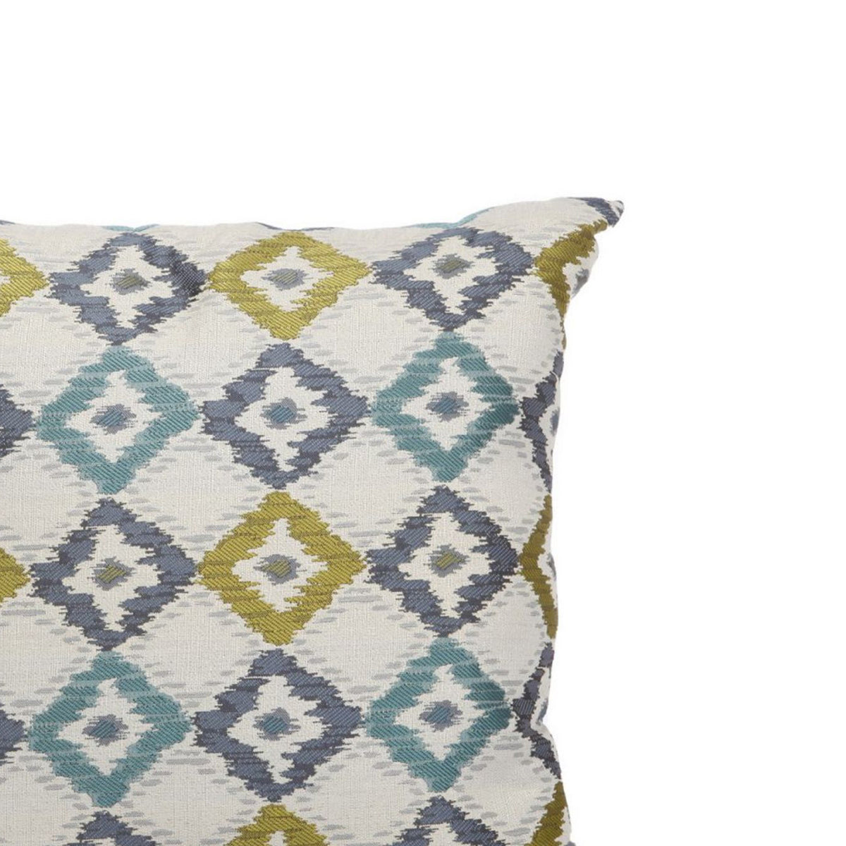 Woven Design Fabric Accent Pillow in Diamond Pattern, Multicolor - BM196295