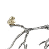 Decorative Wall Hook Branch Shaped with Birds Apogee, Silver and Gold - BM200603