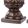 Ceramic Artichoke Bookends on Square Base, Pair of 2, Brown - BM200648