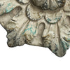 Distressed Floral Design Magnesia Wall Decor with Hanging Hook, White - BM200649