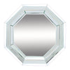 Octagonal Shaped Wall Mirror with Wooden Backing, Clear - BM200653