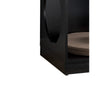 Wooden Pet End Table with Flat Base and Cutout Design on Sides, Black - BM200659