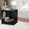 Wooden Pet End Table with Flat Base and Cutout Design on Sides, Black - BM200659