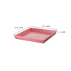 Wood and Leatherette Decorative Serving Tray with Raised Sides, Pink - BM200885