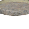 Decorative Cemented Log Plate with Distressed Details, Gray - BM200905