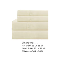 Lanester 3 Piece Polyester Twin Size Sheet Set , Cream - BM202124
