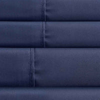 Lanester 3 Piece Polyester Twin Size Sheet Set , Navy Blue - BM202125