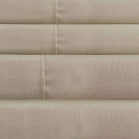 Lanester 3 Piece Polyester Twin Size Sheet Set , Light Brown - BM202128