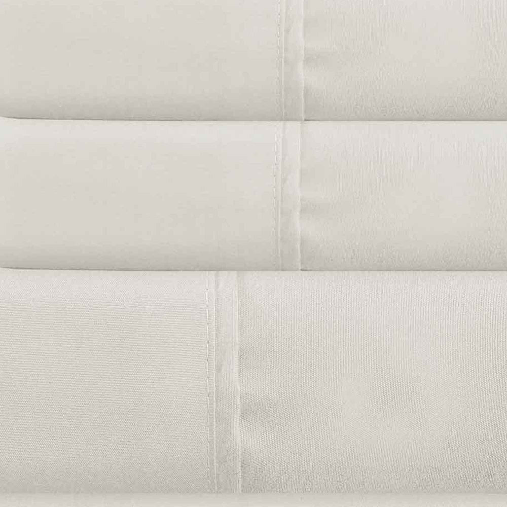 Lanester 3 Piece Polyester Twin XL Size Sheet Set , White - BM202151