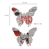 Butterfly Shaped Newspaper Print Wall Decor, Set of 2, Multicolor - BM202252