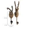 Metal Sheep Head Hangers with Crystal Ball At Base, Set of 2, Gold - BM202260