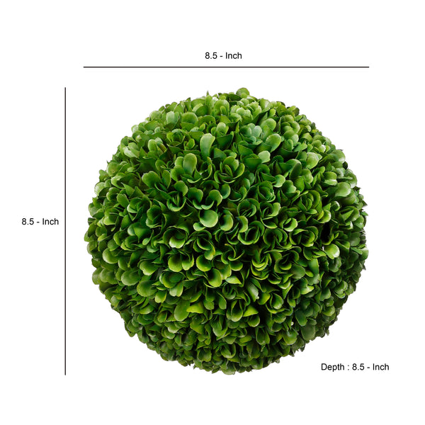 Faux Boxwood Plastic Topiary Ball for Decoration, Green - BM202280