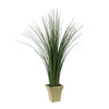 Decorative Polyester Real Like Grass with Ornamental Pot, Green - BM202282