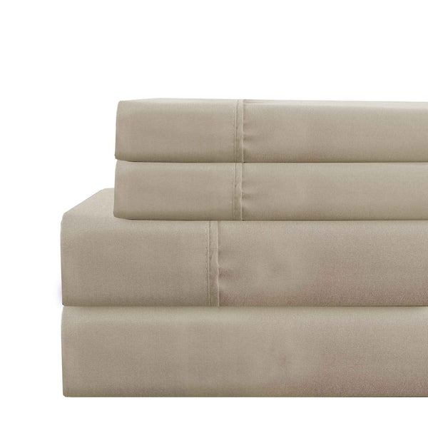 Lanester 4 Piece Full Size Deep Pocket Sheet Set , Taupe Gray - BM202319