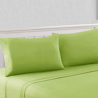 Bezons 4 Piece King Size Microfiber Sheet Set with 1800 Thread Count, Green - BM202325