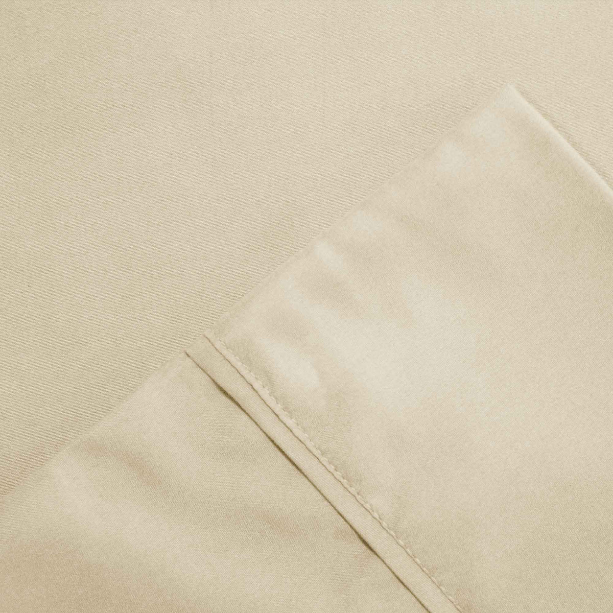 Bezons 4 Piece California King Microfiber Sheet Set with 1800 Thread Count, Cream - BM202338