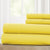 Bezons 4 Piece California King Microfiber Sheet Set with 1800 Thread Count, Yellow - BM202341