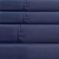 Lanester 4 Piece Queen Size Microfiber Deep Pocket Sheet Set , Blue - BM202350