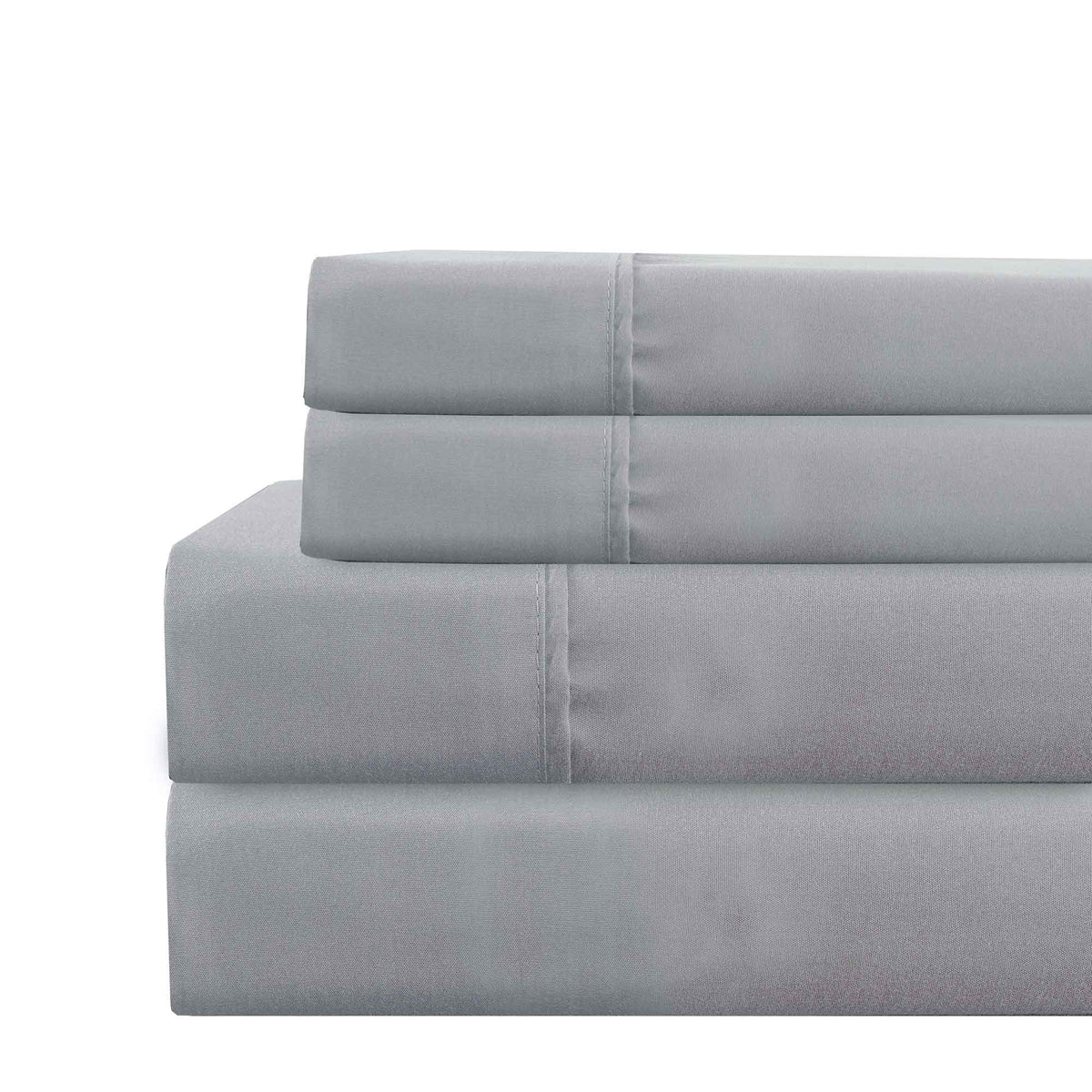 Lanester 4 Piece Deep Pocket King Size Microfiber Sheet Set The Urban Port, Gray - BM202413