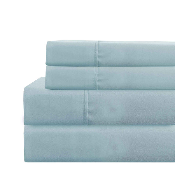 Lanester 4 Piece Deep Pocket California King Size Sheet Set The Urban Port, Aqua Blue - BM202420