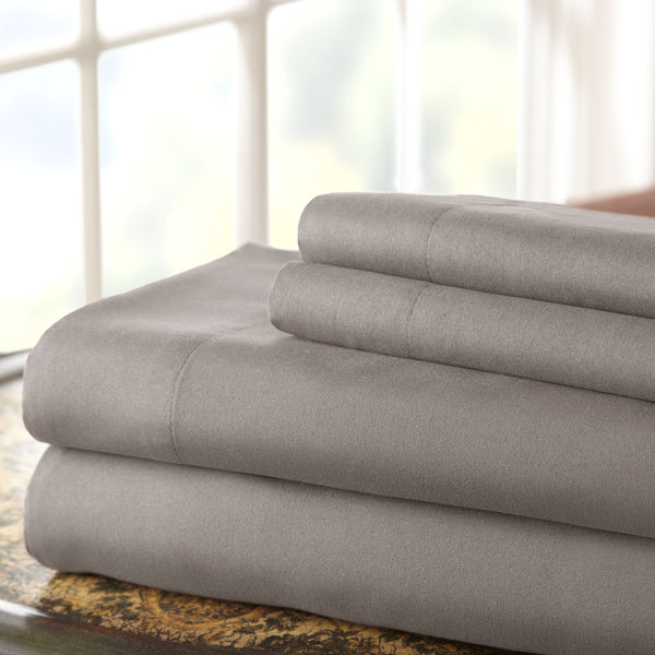 Lanester 4 Piece California King Size Deep Pocket Sheet Set , Gray - BM202425