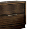 2 Drawer Rustic Style Wooden Nightstand with Finger Pull Handle, Brown - BM203203