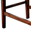 Wood and Faux leather Counter Height Bench with Nailhead Trims, Brown - BM204005