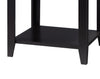 Wooden End Table with Open Bottom Shelf and Chamfered Legs in Brown - BM204125